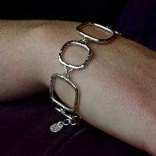 Load image into Gallery viewer, Hammered Squares Bracelet