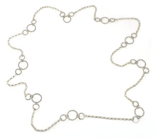 Load image into Gallery viewer, Long Hammered Circles Necklace