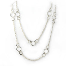 Load image into Gallery viewer, Long Hammered Circles Necklace