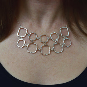 Square Hammered Necklace