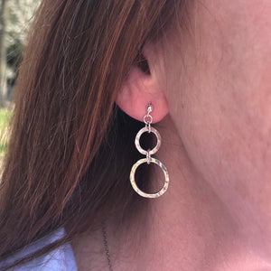 Hammered Asymmetric Earrings