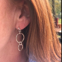 Load image into Gallery viewer, Hammered Asymmetric Earrings
