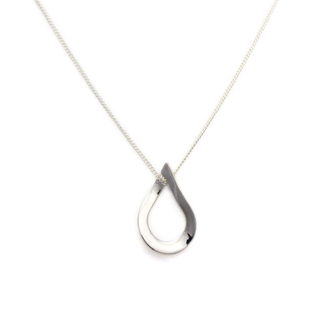 Polished Teardrop Twist Pendant